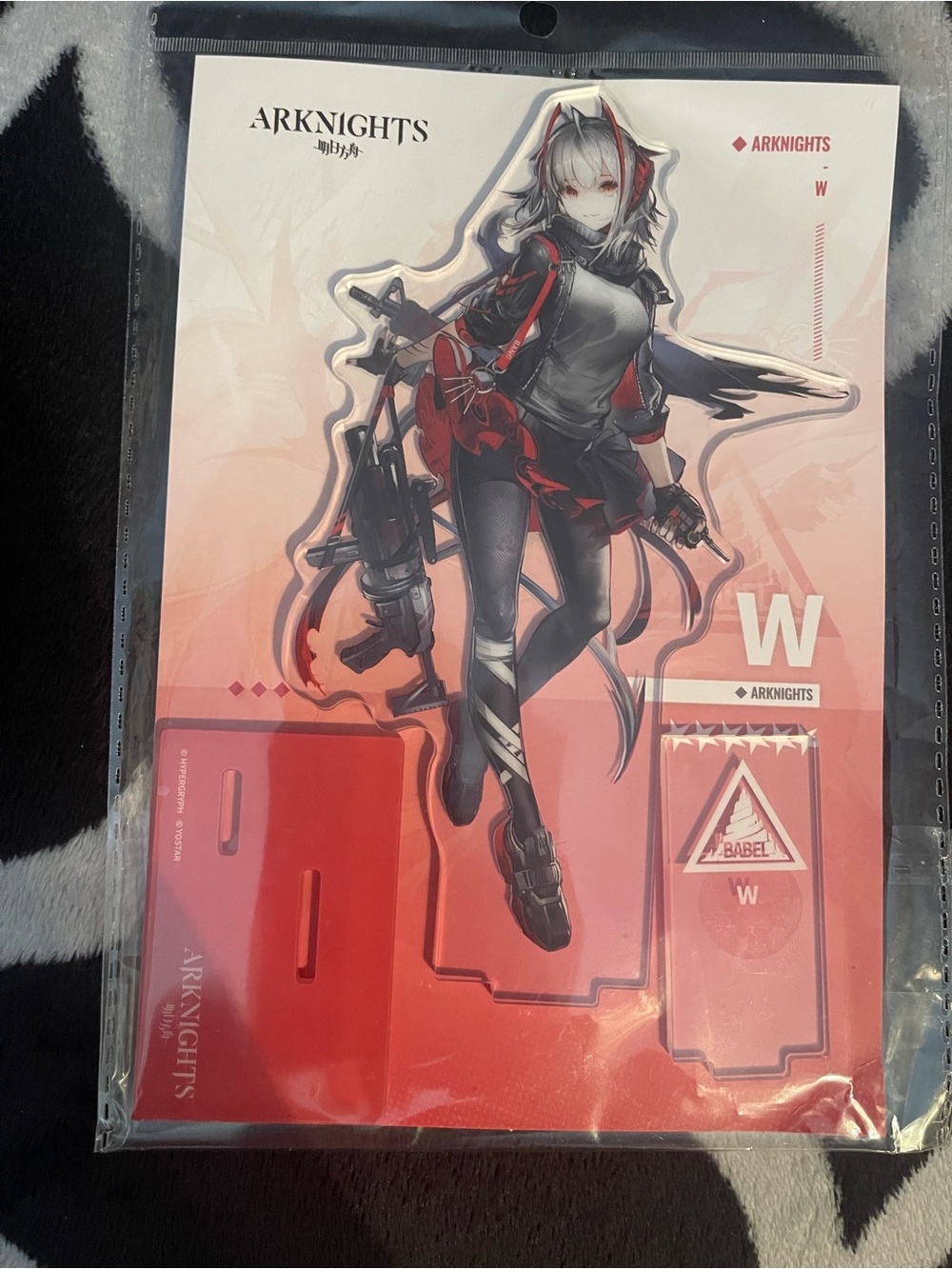 Arknights W Character Acrylic Stand | Black & Red